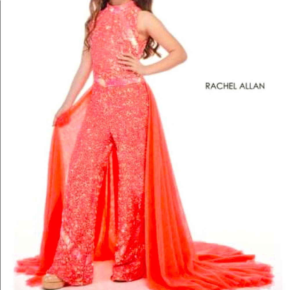 Beautiful Corral jumpsuit with train.